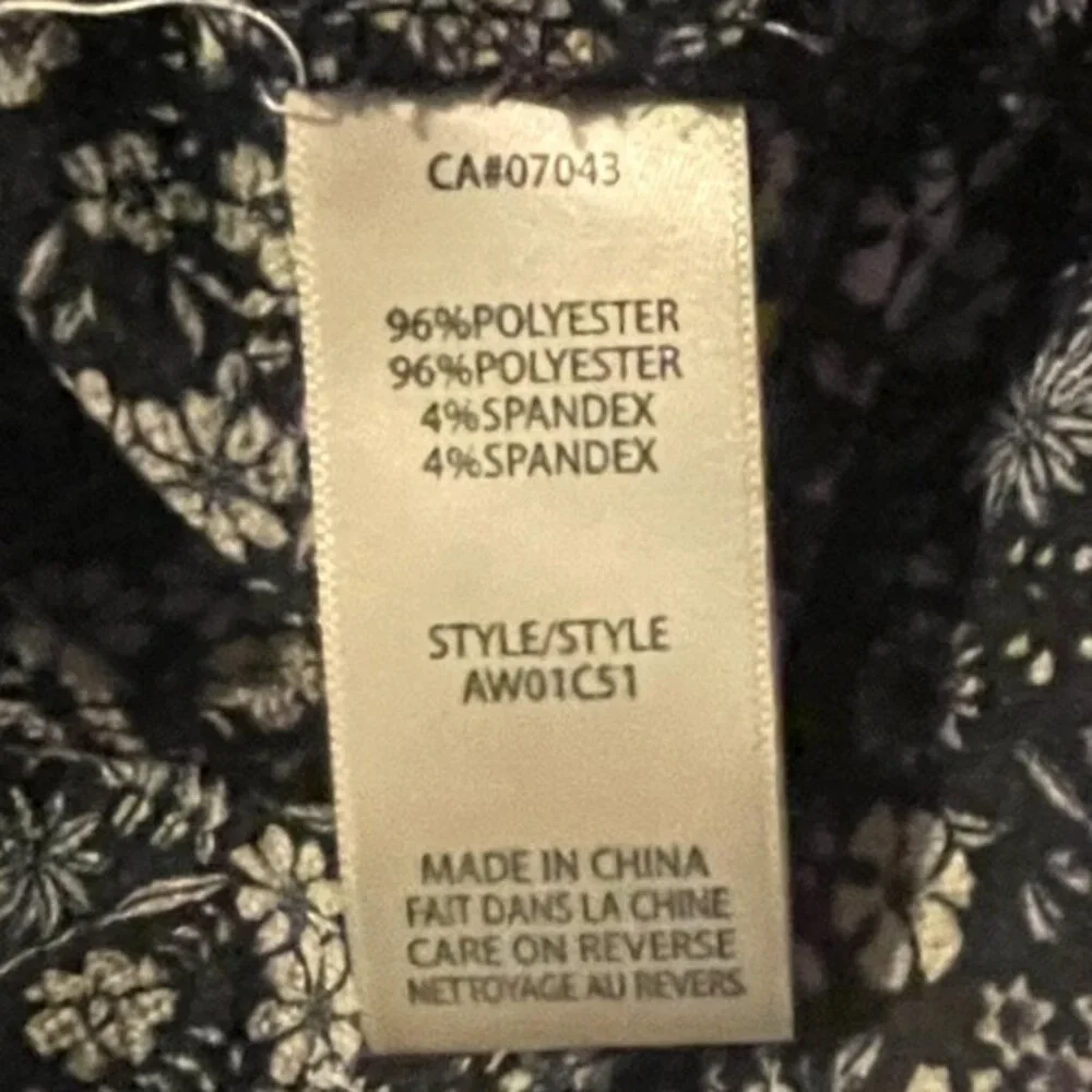 Plus Size Black Floral Flouncy Tiered Wrap Around Dress Tie Ruffles V Neck Sz 2X - Picture 13 of 15